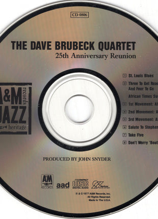 The Dave Brubeck Quartet : 25th Anniversary Reunion (CD, Album, RE)