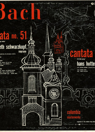 Johann Sebastian Bach, Elisabeth Schwarzkopf, Hans Hotter : Cantata No. 51 / Cantata No. 82 (LP, Mono)