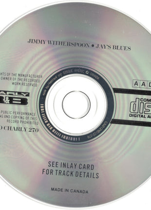 Jimmy Witherspoon : Jay's Blues (The Complete Federal Sessions) (CD, Comp)