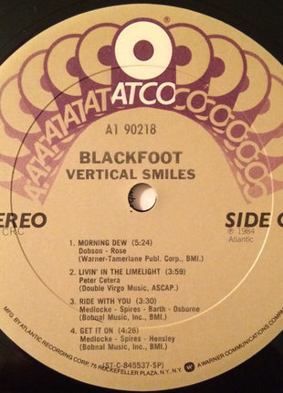 Blackfoot (3) : Vertical Smiles (LP, Club)