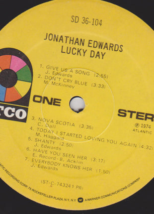 Jonathan Edwards (2) : Lucky Day (LP, RP, PR )