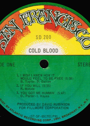 Cold Blood : Cold Blood (LP, Album, PR )