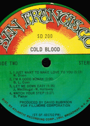 Cold Blood : Cold Blood (LP, Album, PR )