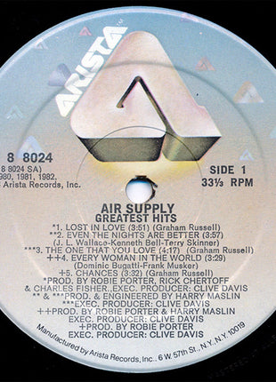 Air Supply : Greatest Hits (LP, Comp)