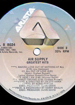 Air Supply : Greatest Hits (LP, Comp)