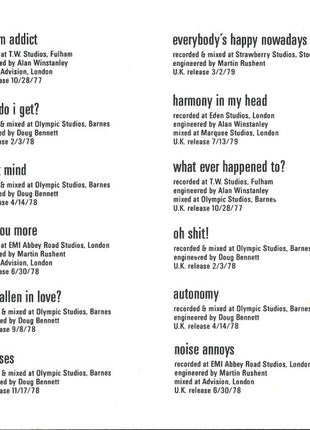 Buzzcocks : Singles Going Steady (CD, Comp, RE)