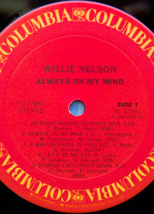 Willie Nelson : Always On My Mind (LP, Album, Pit)