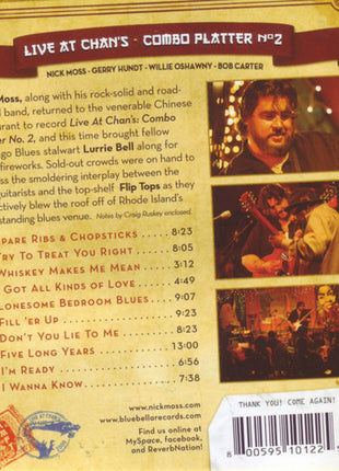 Nick Moss And The Flip Tops : Live At Chan's - Combo Platter n°2 (CD, Album)