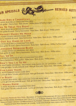 Nick Moss And The Flip Tops : Live At Chan's - Combo Platter n°2 (CD, Album)