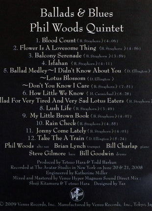 The Phil Woods Quintet : Ballads & Blues (CD, Album)