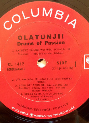 Babatunde Olatunji : Drums Of Passion (LP, Album, Mono, RP)