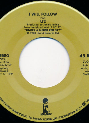 U2 : I Will Follow / Pride (In The Name Of Love) (7", RE)