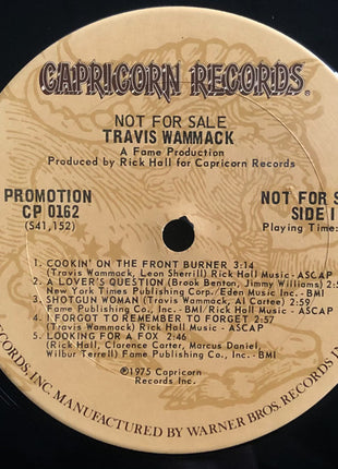 Travis Wammack : Not For Sale (LP, Album, Promo)