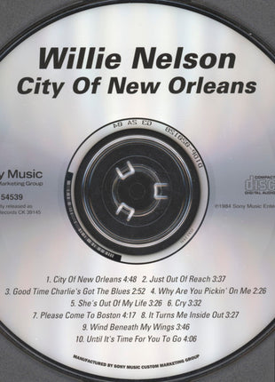 Willie Nelson : City Of New Orleans (CD, Album, RE)