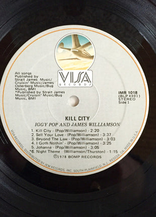 Iggy Pop & James Williamson : Kill City (LP, Album)