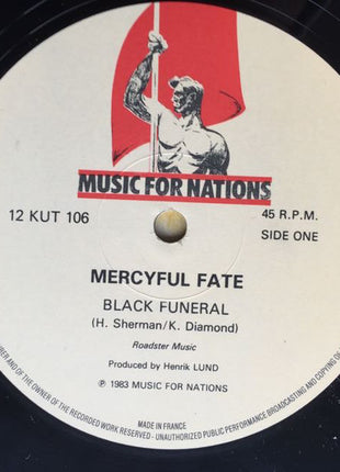 Mercyful Fate : Black Funeral (12", Single, Top)