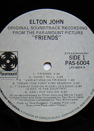 Elton John : Friends (LP, Album, Mon)