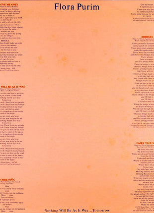 Flora Purim : Nothing Will Be As It Was...Tomorrow (LP, Album, Win)