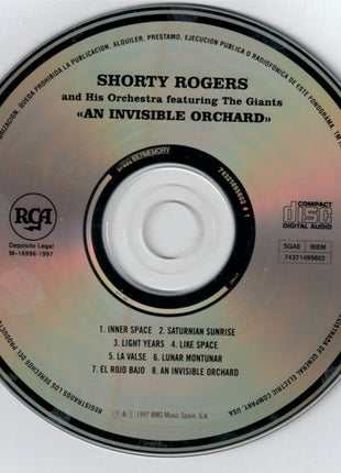 Shorty Rogers And His Orchestra Featuring The Giants (3) : The Music From An Invisible Orchard (CD, Album)