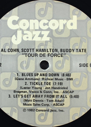Al Cohn, Scott Hamilton, Buddy Tate, Cal Collins, Jake Hanna, Bob Maize, Dave McKenna : Tour De Force (2xLP, Gat)
