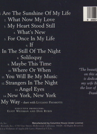 Frank Sinatra : Sinatra 80th Live In Concert (CD, Album, Club)