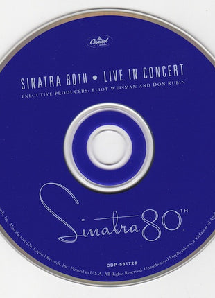 Frank Sinatra : Sinatra 80th Live In Concert (CD, Album, Club)