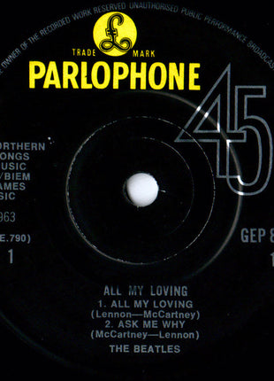 The Beatles : All My Loving (7", EP, Mono, RE, Sol)