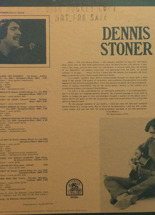 Dennis Stoner : Dennis Stoner (LP, Album, Promo)