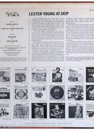 Lester Young : Lester Young At JATP (LP, Comp)