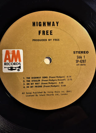 Free : Highway (LP, Album, Pit)
