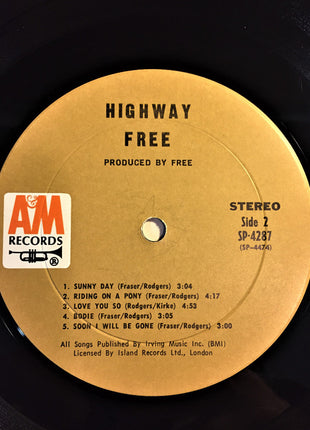 Free : Highway (LP, Album, Pit)
