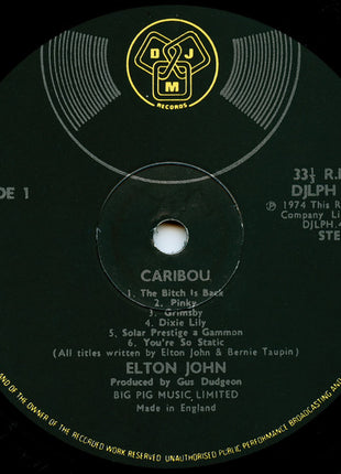 Elton John : Caribou (LP, Album)