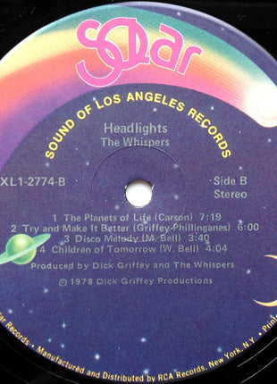 The Whispers : Headlights (LP, Album, Ind)