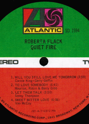 Roberta Flack : Quiet Fire (LP, Album, PR )
