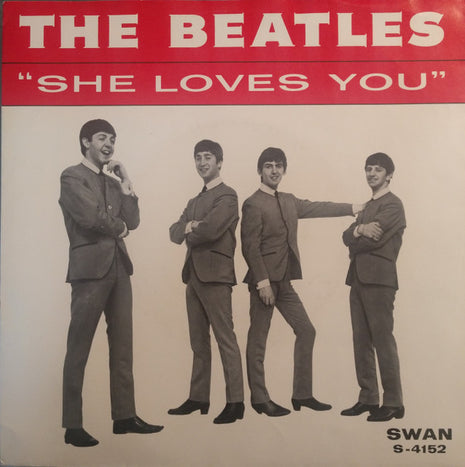 The Beatles : She Loves You (7", Single, Bla)