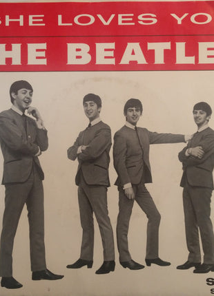 The Beatles : She Loves You (7", Single, Bla)