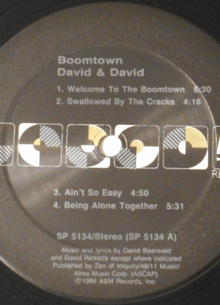 David + David : Boomtown (LP, Album, Car)