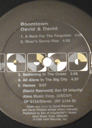 David + David : Boomtown (LP, Album, Car)