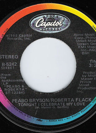 Peabo Bryson / Roberta Flack : Tonight I Celebrate My Love (7", Win)