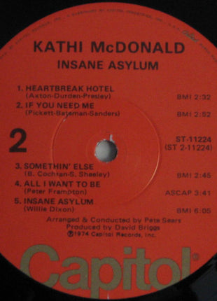 Kathi McDonald : Insane Asylum (LP, Album, Win)