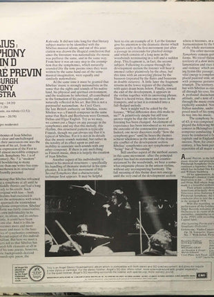 Sibelius*, André Previn, Pittsburgh Symphony Orchestra : Symphony No. 2 in D (LP, Quad)