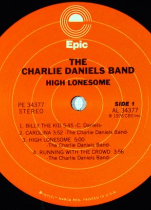 The Charlie Daniels Band : High Lonesome (LP, Album, Pit)