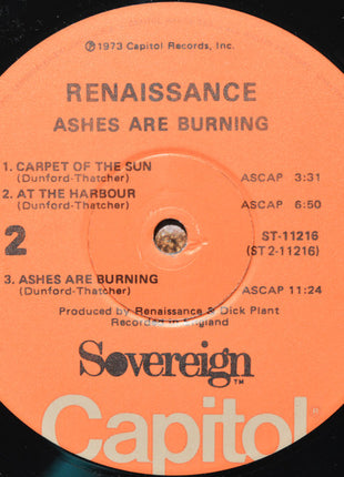 Renaissance (4) : Ashes Are Burning (LP, Album, Win)