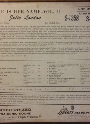 Julie London : Julie Is Her Name Volume II (LP, Album, Mono, Ind)