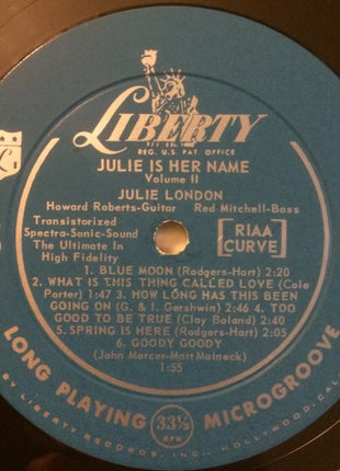 Julie London : Julie Is Her Name Volume II (LP, Album, Mono, Ind)