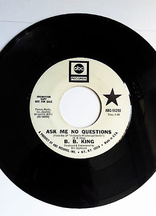 B.B. King : Ask Me No Questions (7", Promo)