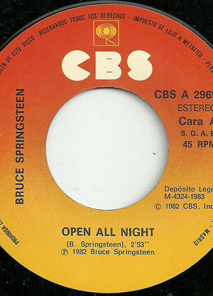 Bruce Springsteen : Open All Night (7", Single)