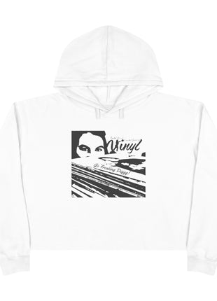 Go Freaking Diggg! Crop Hoodie | DJ Music Graphic, Retro Turntable