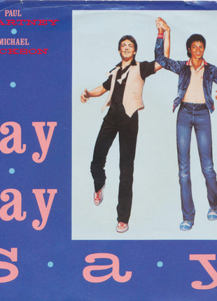Paul McCartney And Michael Jackson : Say Say Say (7", Single, Styrene, Pit)