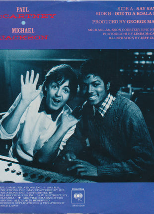 Paul McCartney And Michael Jackson : Say Say Say (7", Single, Styrene, Pit)